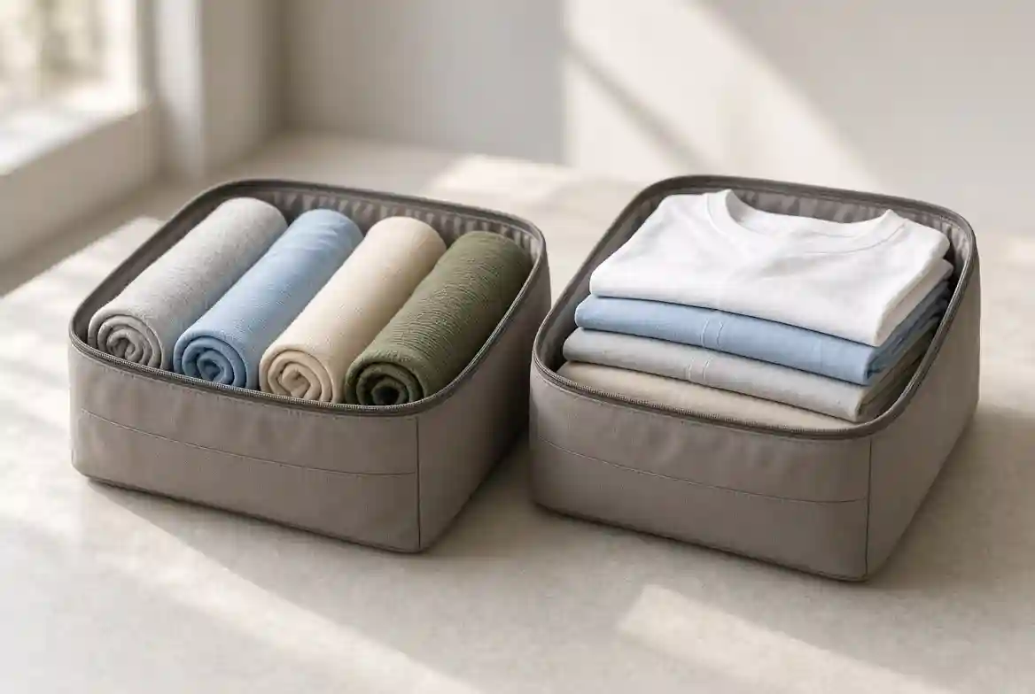 Rolling vs Folding Inside a Cube