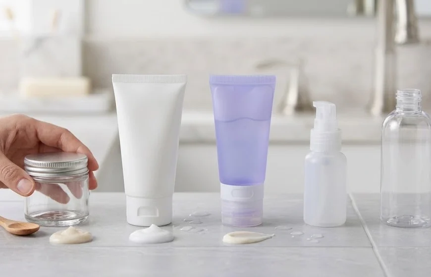 Travel Containers for Thick Products: Conditioner, Sunscreen, Foundation