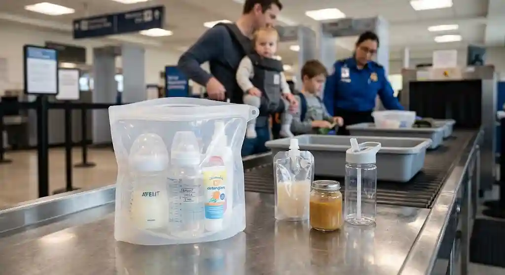 airport security kids travel liquids